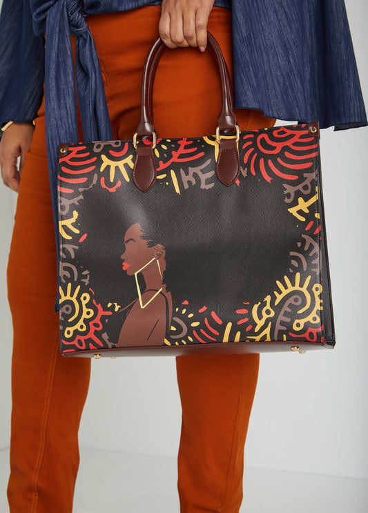 Ashley Stewart Pardon My Fro™ Harlem Tote Black