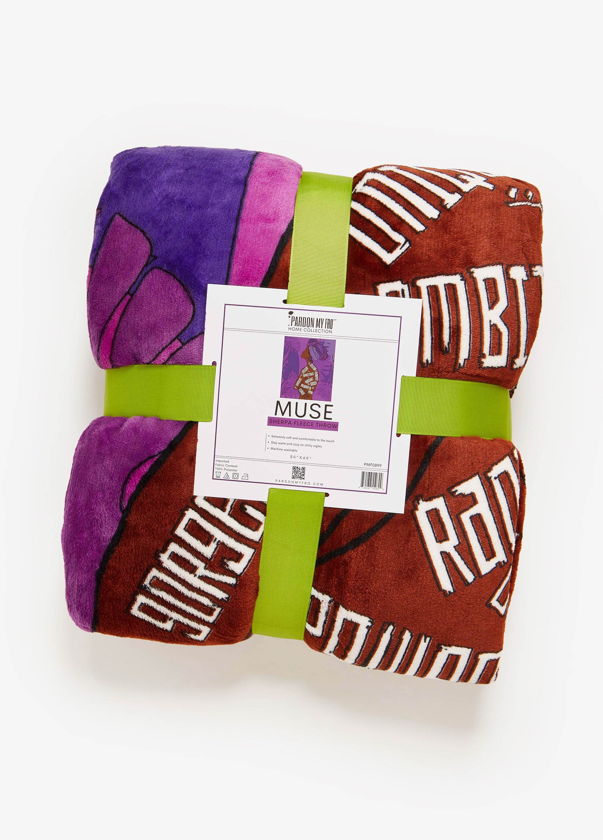 Ashley Stewart Pardon My Fro™ Muse Blanket Purple