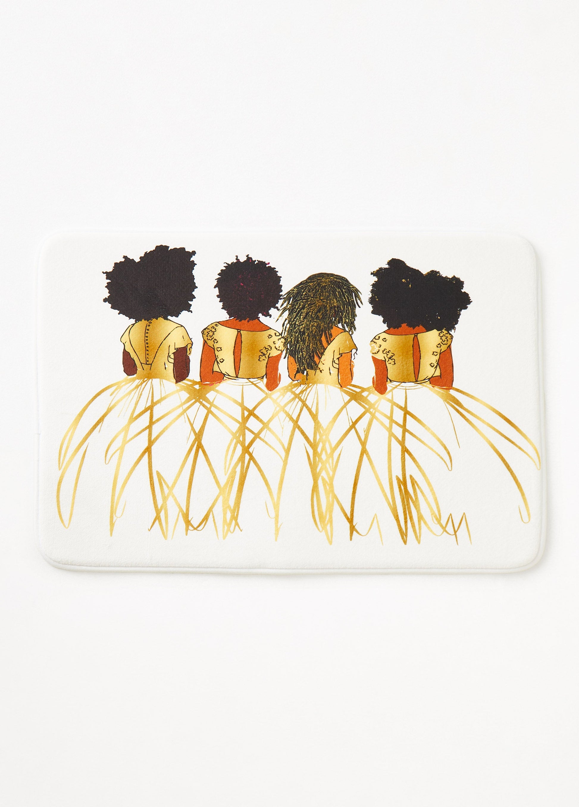 Ashley Stewart Pardon My Fro™ Royal Bath Mat White