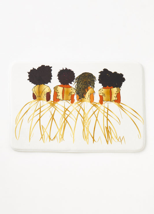 Ashley Stewart Pardon My Fro™ Royal Bath Mat White