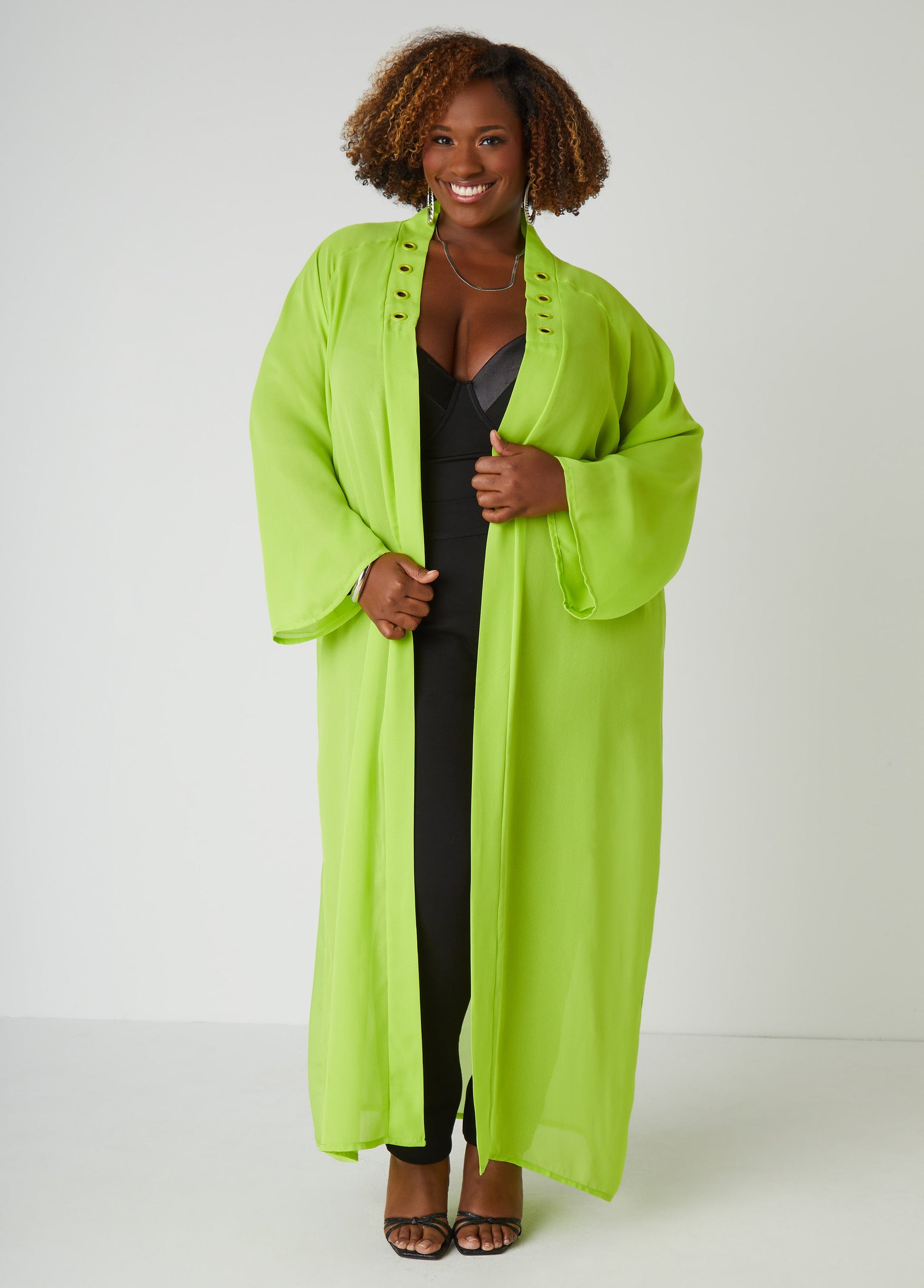 Ashley Stewart Pardon My Fro™ Tribe Duster Lime Green
