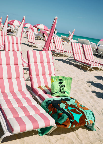 Ashley Stewart Pardon My Fro™ Summer Beach Towel Green