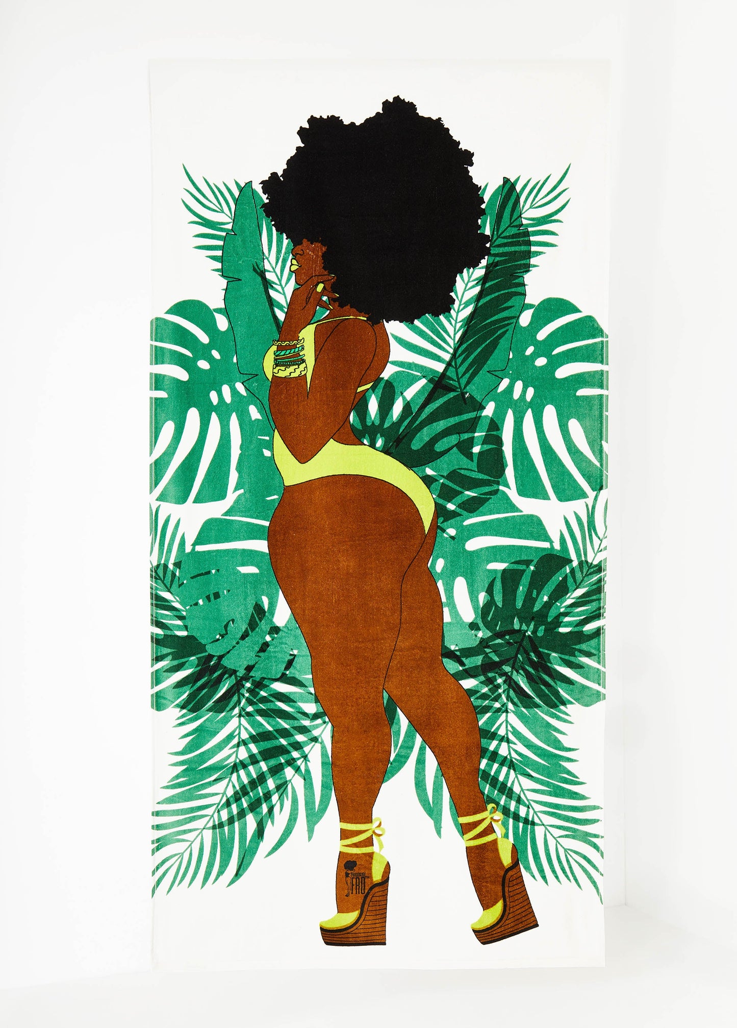 Ashley Stewart Pardon My Fro™ June Beach Towel White