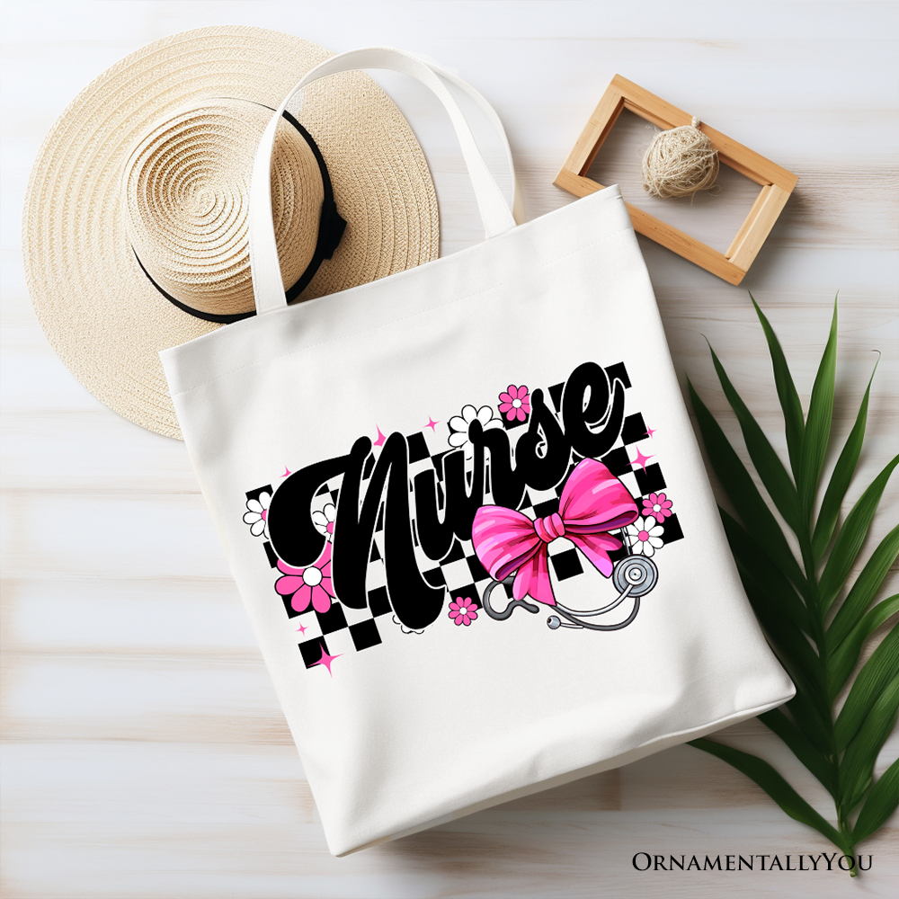 Ashley Stewart Nurse Canvas Tote Bag White