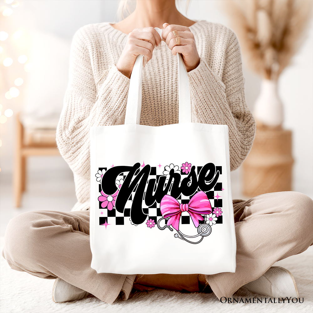 Ashley Stewart Nurse Canvas Tote Bag White