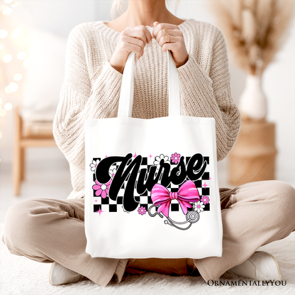 Ashley Stewart Nurse Canvas Tote Bag White