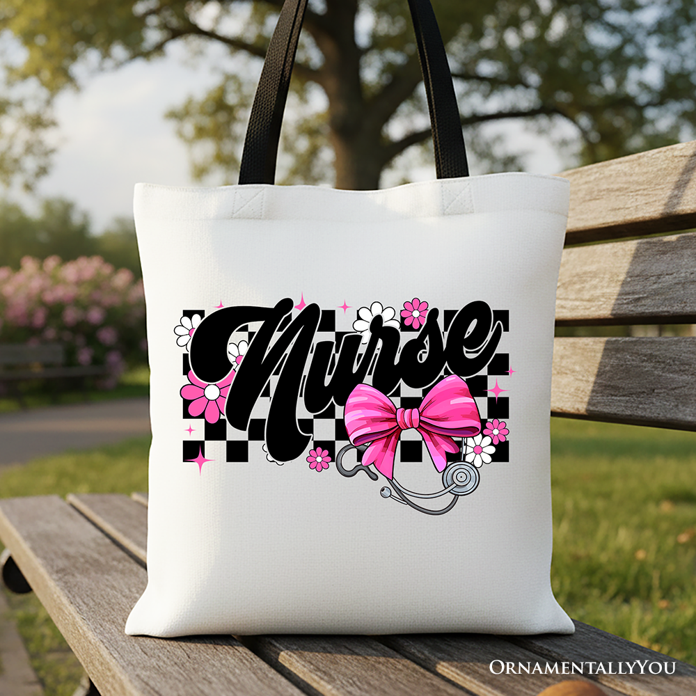 Ashley Stewart Nurse Canvas Tote Bag White