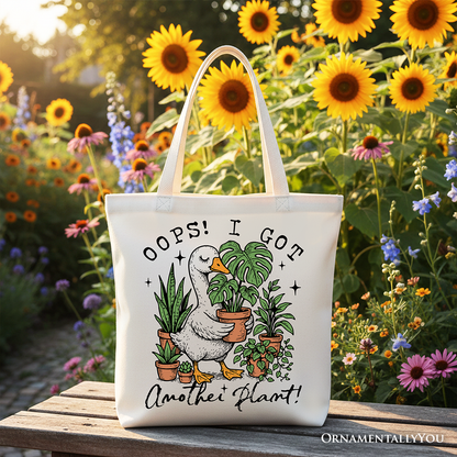 Ashley Stewart Got Another Plant Canvas Tote Bag White