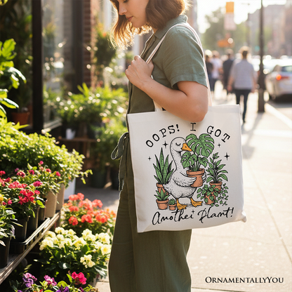Ashley Stewart Got Another Plant Canvas Tote Bag White