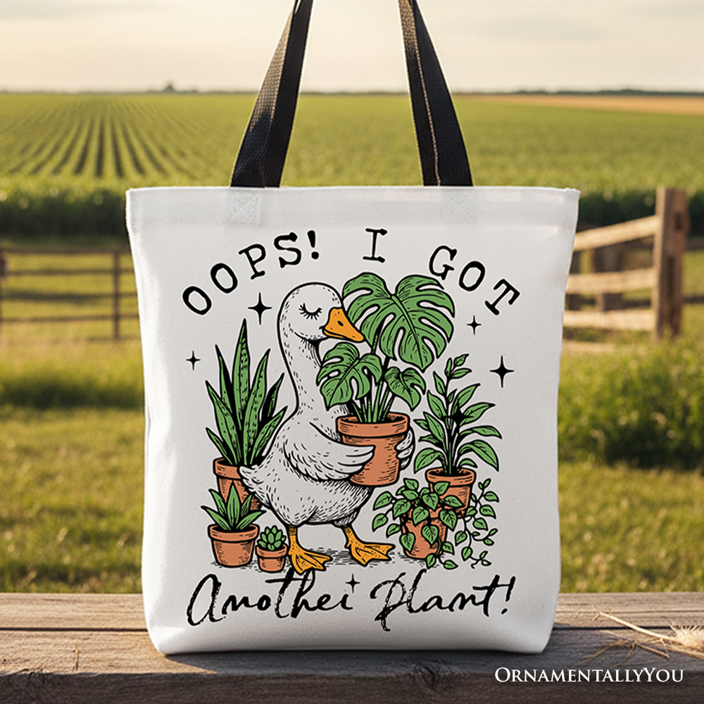 Ashley Stewart Got Another Plant Canvas Tote Bag White