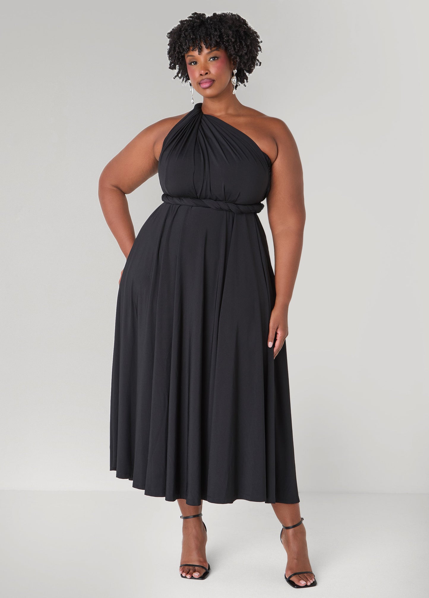 Ashley Stewart Convertible Maxi Dress Black
