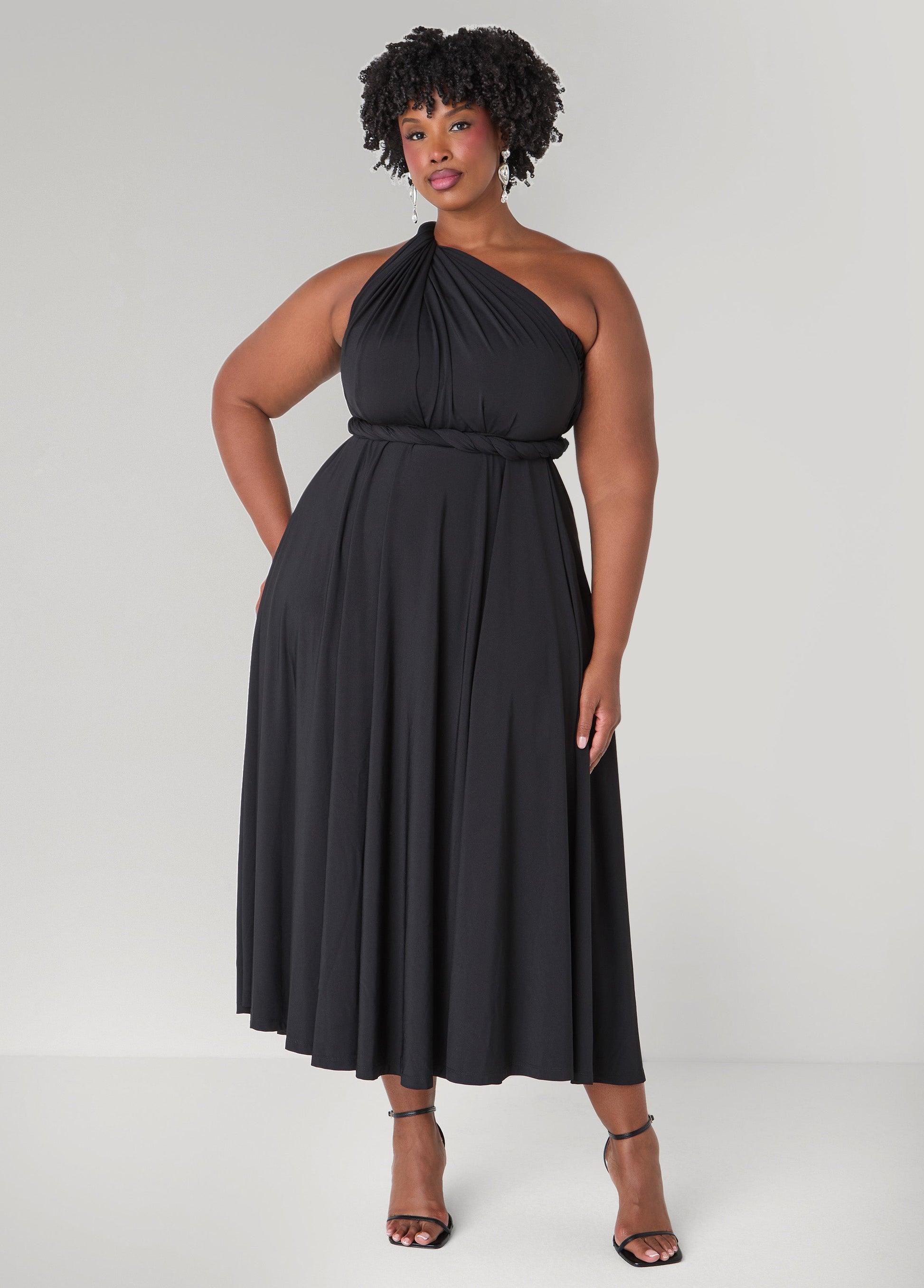 Ashley Stewart Convertible Maxi Dress Black
