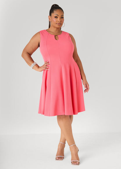 Ashley Stewart Embellished A Line Dress Victoria Blue
