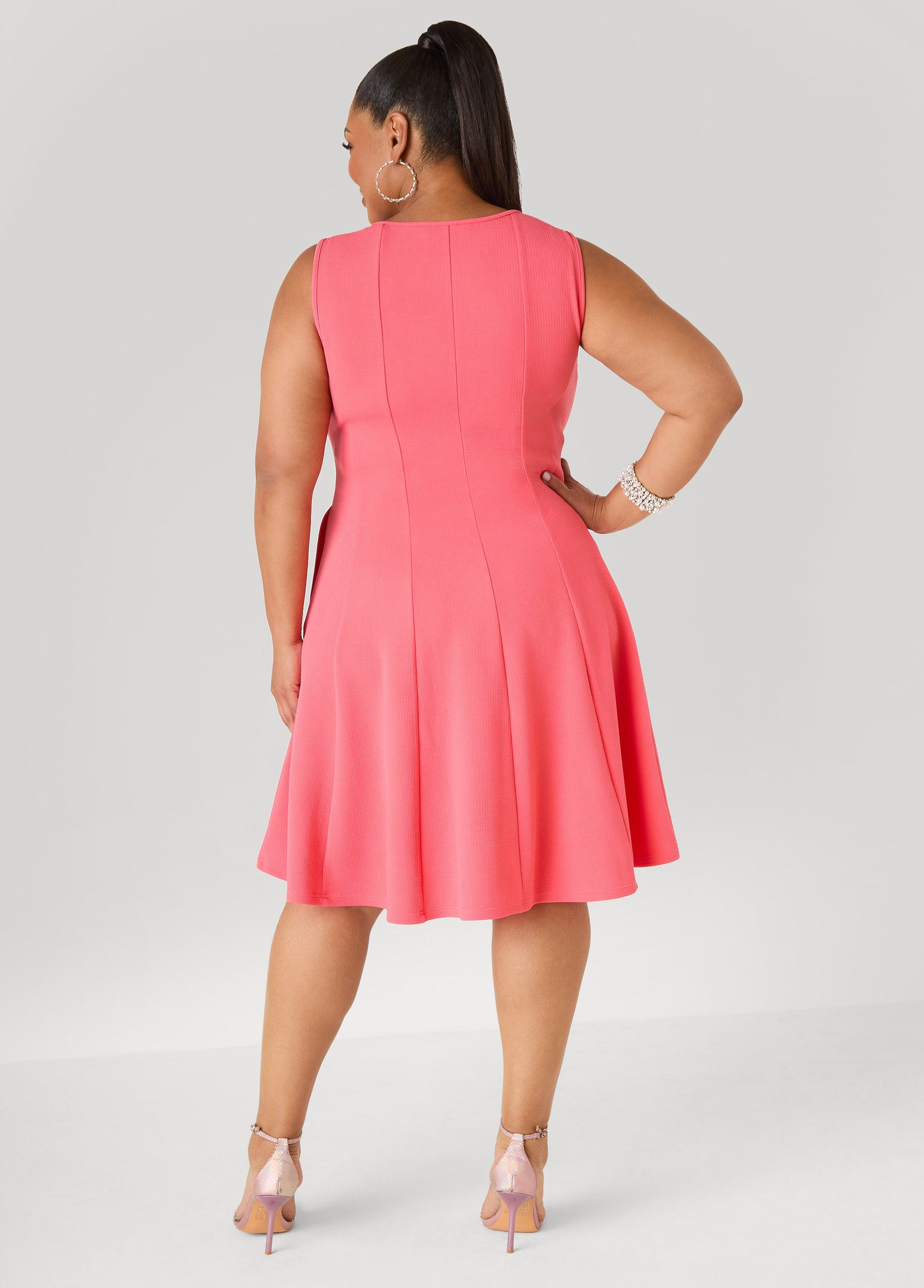 Ashley Stewart Embellished A Line Dress Victoria Blue
