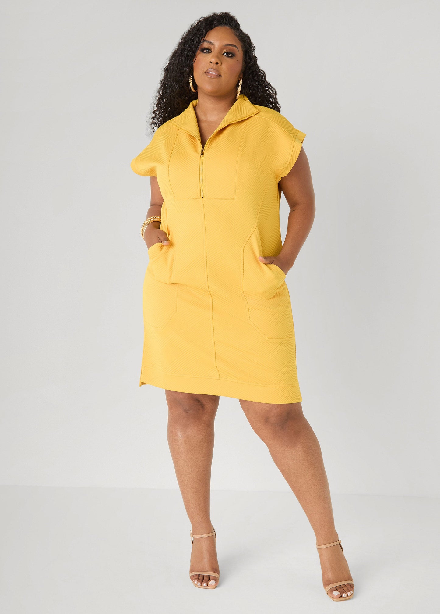 Ashley Stewart Athletic Knit Sneaker Dress White