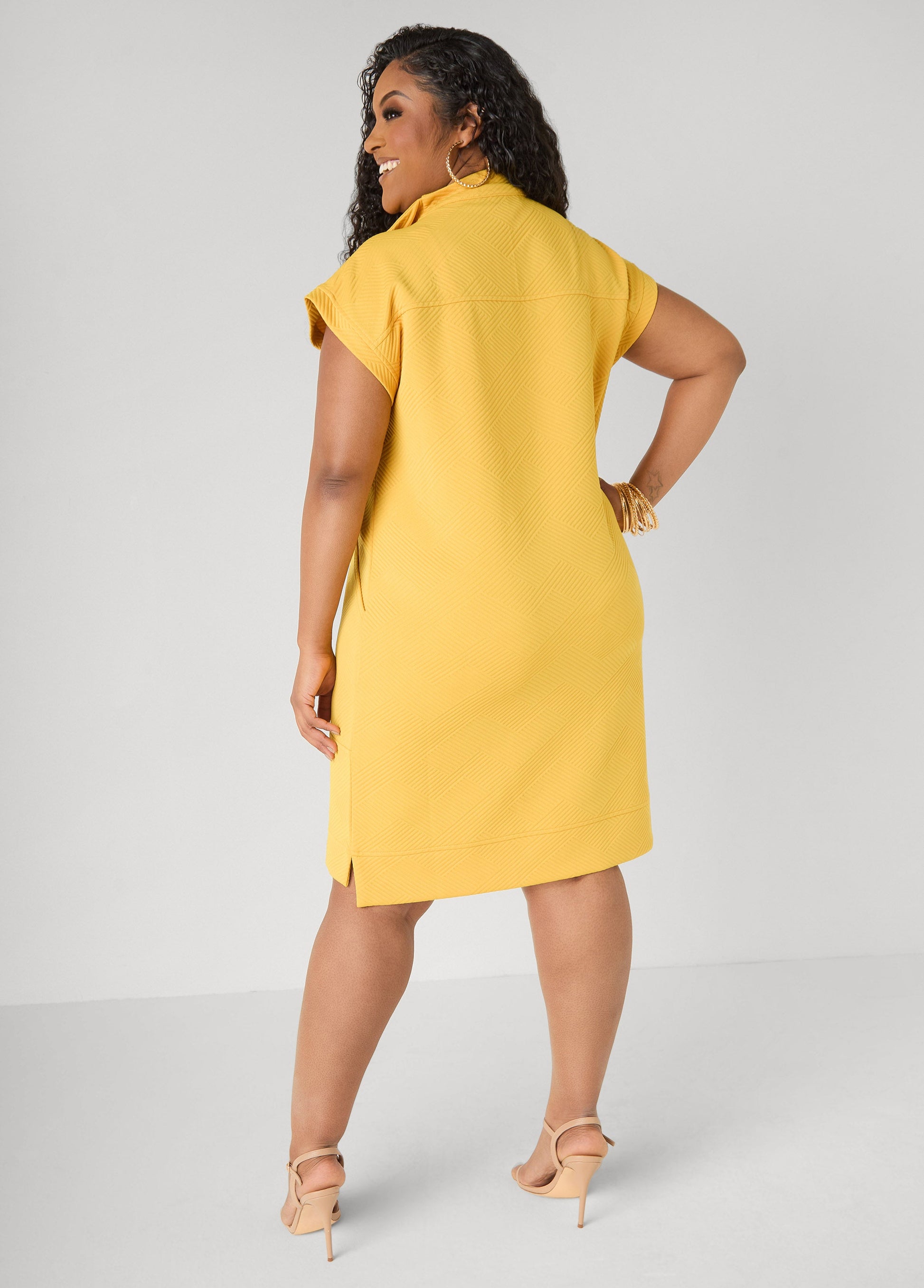 Ashley Stewart Athletic Knit Sneaker Dress White