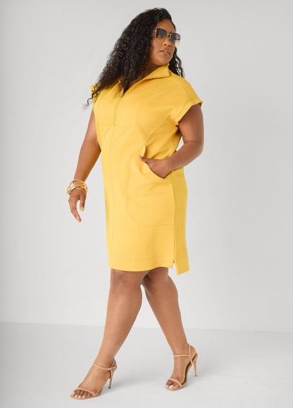 Ashley Stewart Athletic Knit Sneaker Dress White