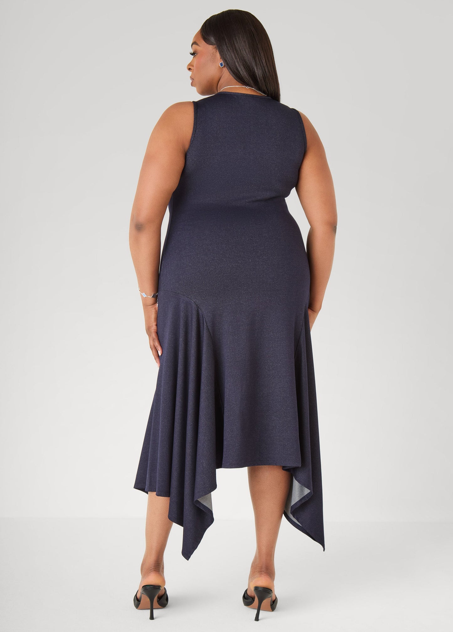 Ashley Stewart Denim Handkerchief Dress Denim