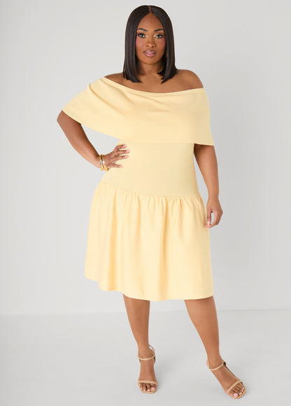 Ashley Stewart Off The Shoulder Sweater Dress Confetti