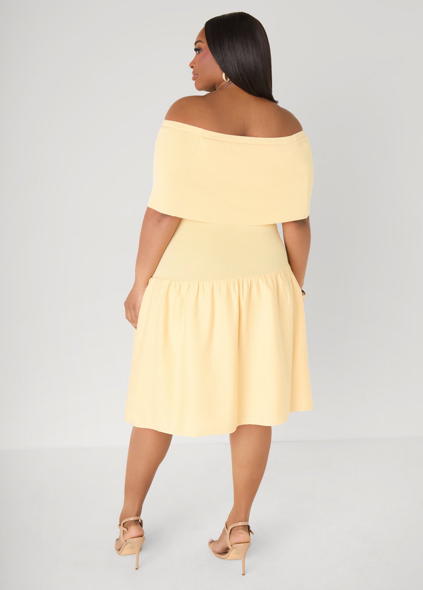 Ashley Stewart Off The Shoulder Sweater Dress Confetti