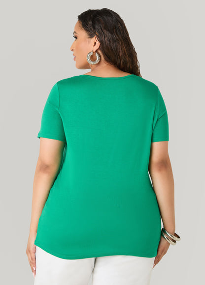 Ashley Stewart The Basic Crewneck Jersey Tee Bosphorus