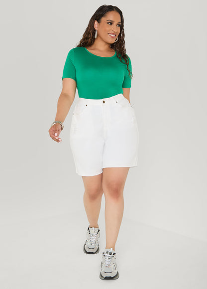 Ashley Stewart The Basic Crewneck Jersey Tee Bosphorus