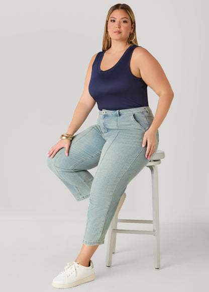 Ashley Stewart Basic Knit Cami Top White