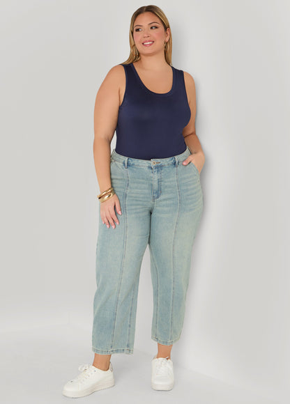 Ashley Stewart Basic Knit Cami Top White