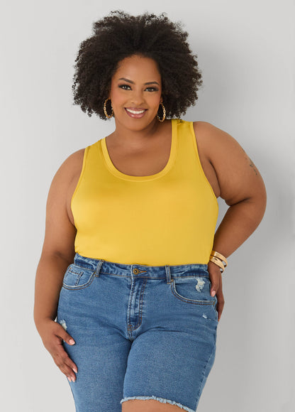 Ashley Stewart The Basic Knitted Cami Macaw Green