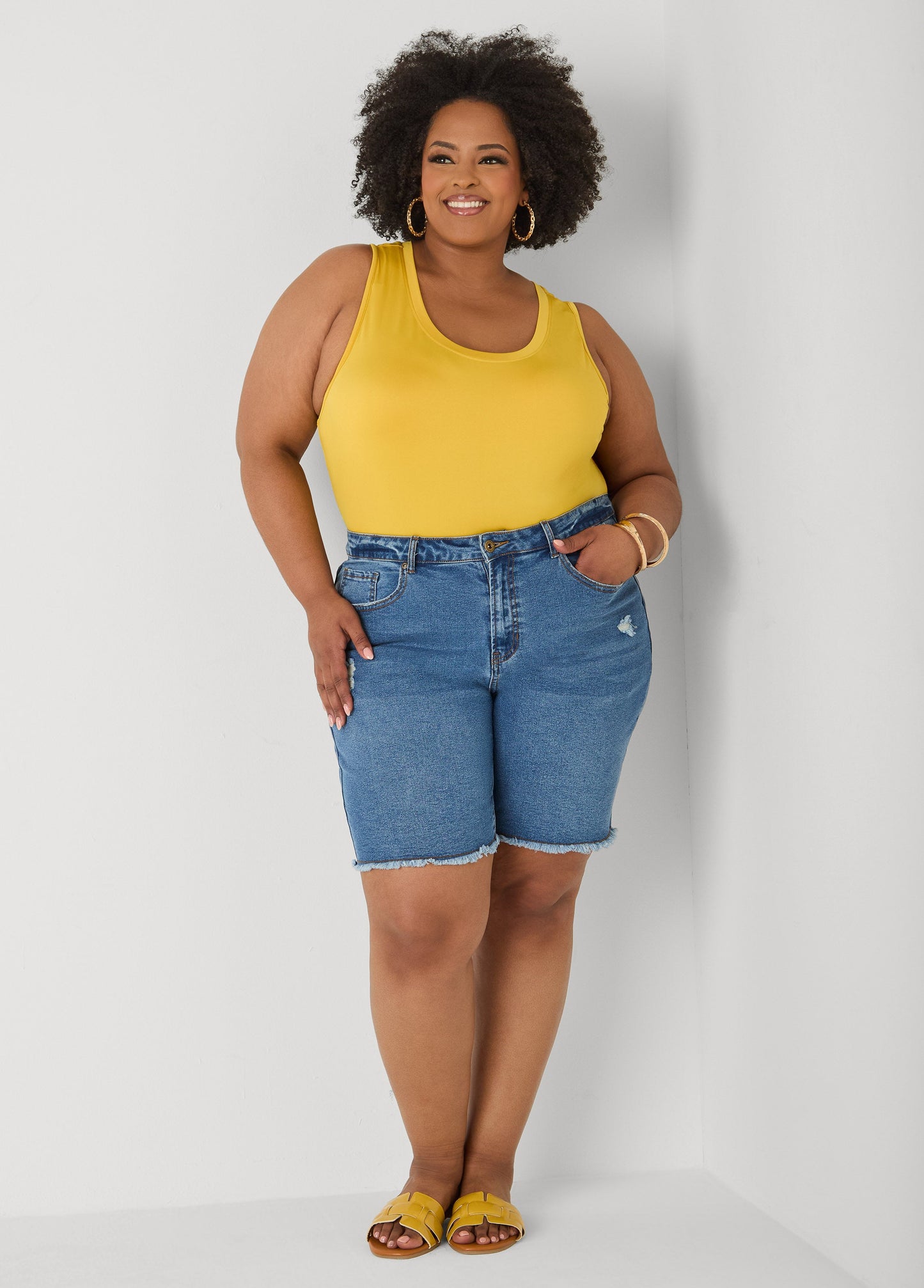 Ashley Stewart The Basic Knitted Cami Macaw Green