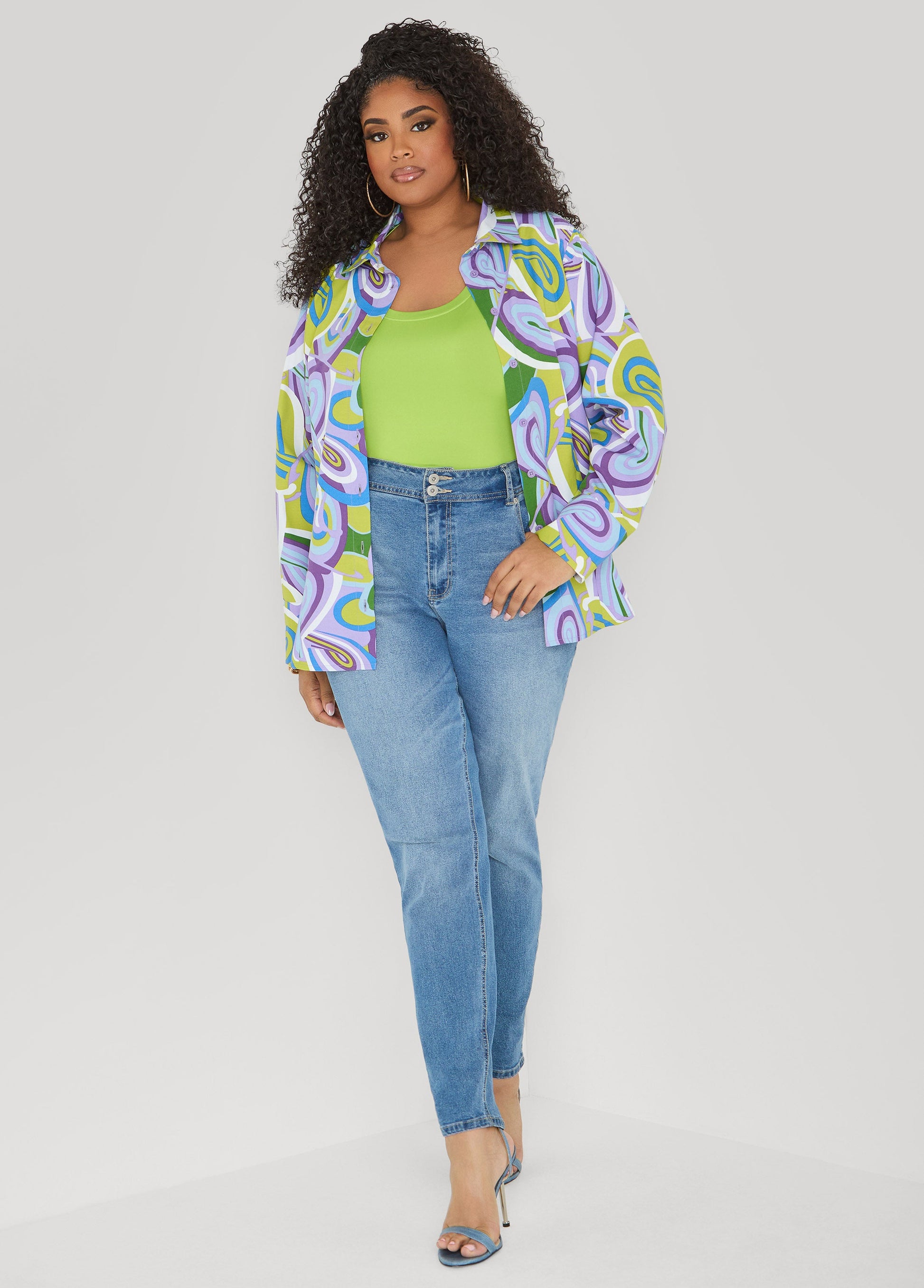 Ashley Stewart The Basic Knitted Cami Macaw Green