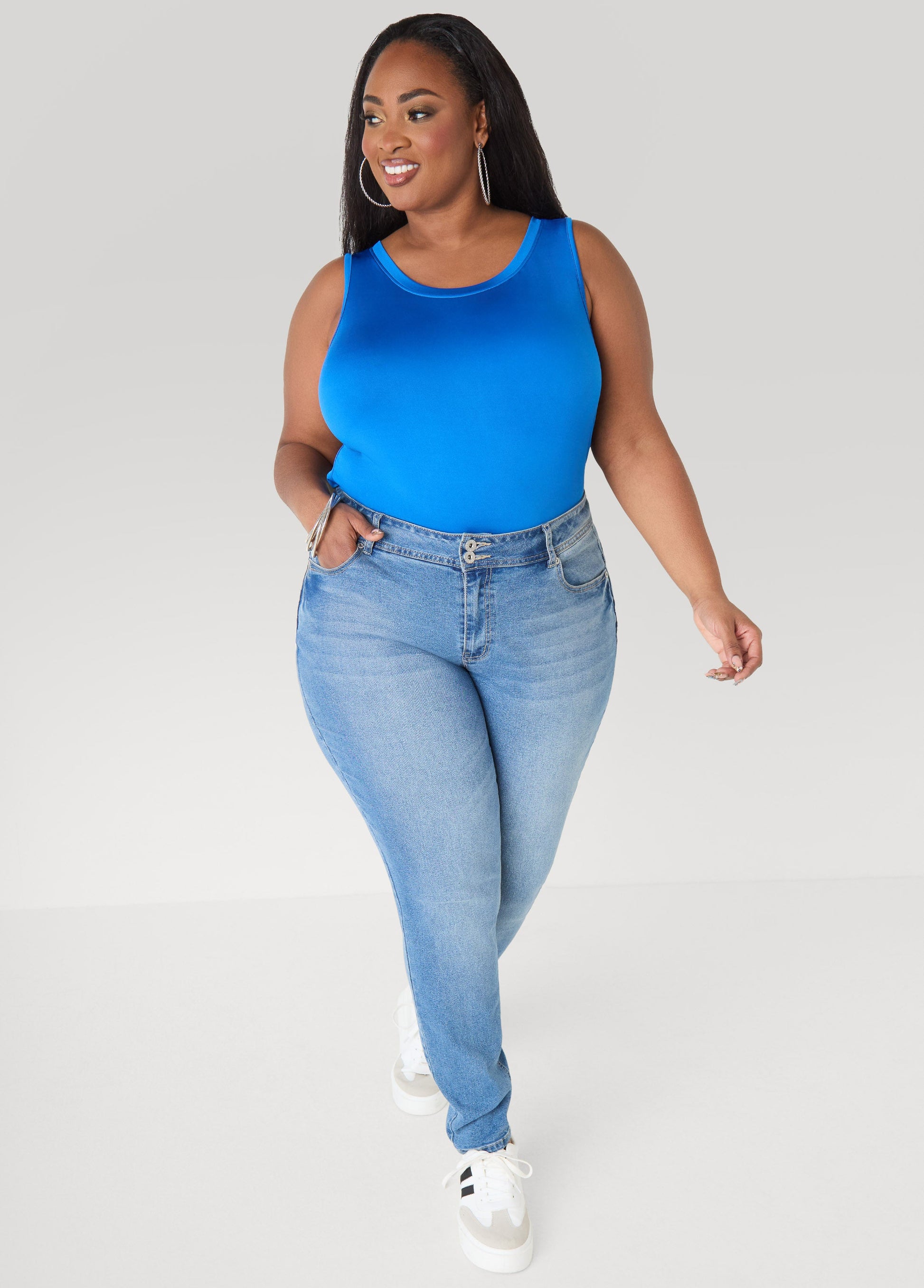 Ashley Stewart The Basic Knitted Cami Macaw Green