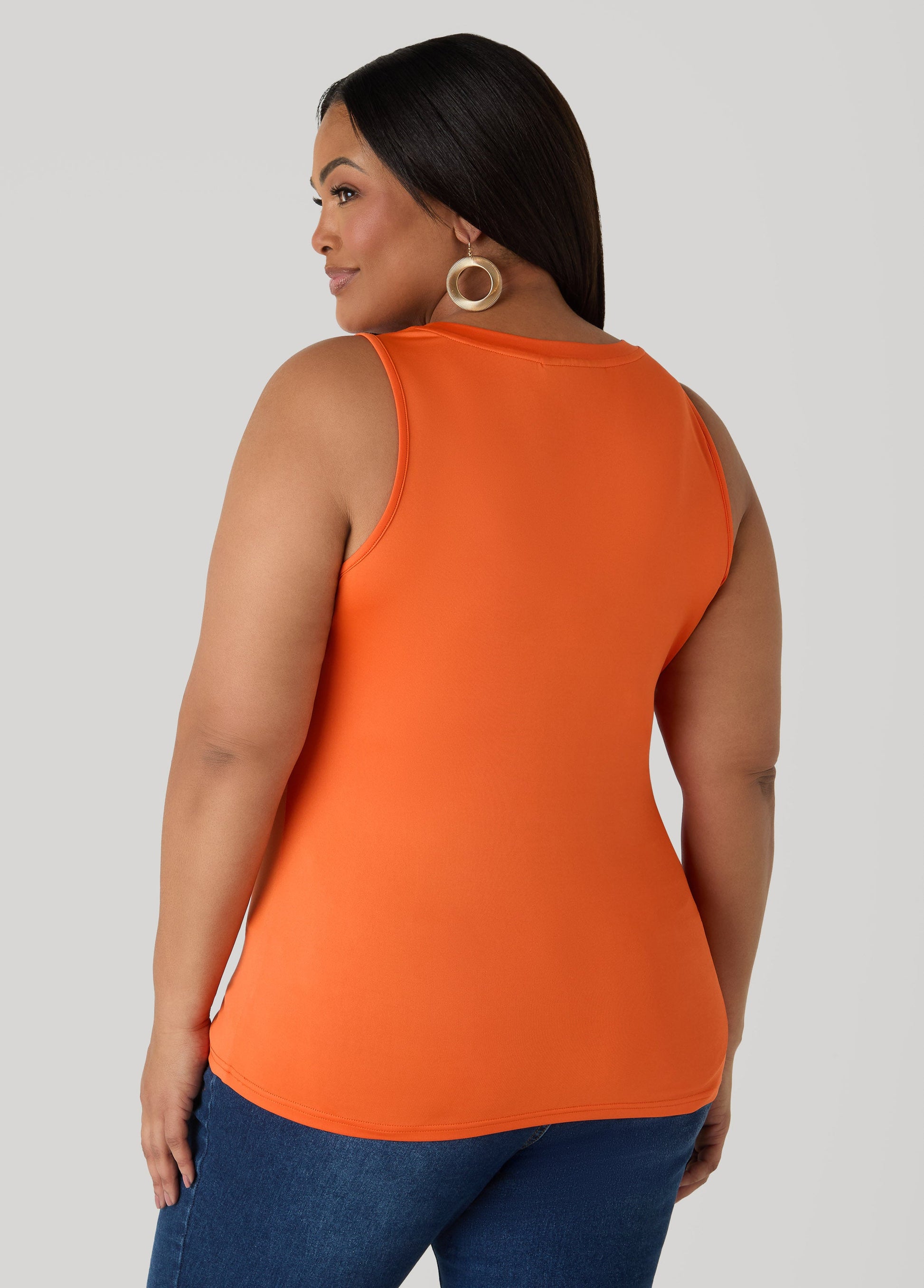Ashley Stewart The Basic Knitted Cami Macaw Green