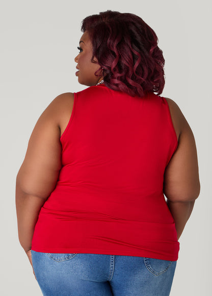Ashley Stewart The Basic Knitted Cami Top Lychee