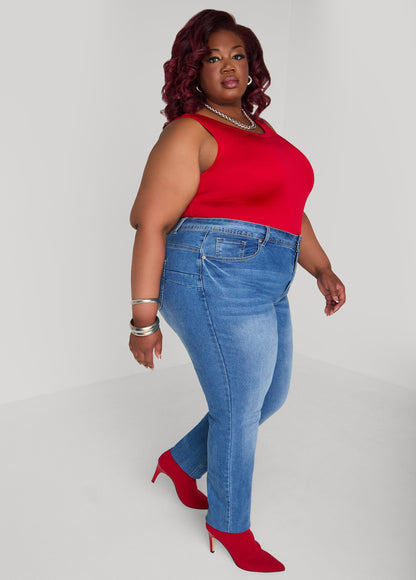 Ashley Stewart The Basic Knitted Cami Top Lychee