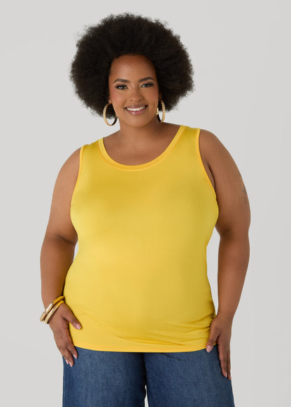 Ashley Stewart Basic Knit Cami Calypso Coral