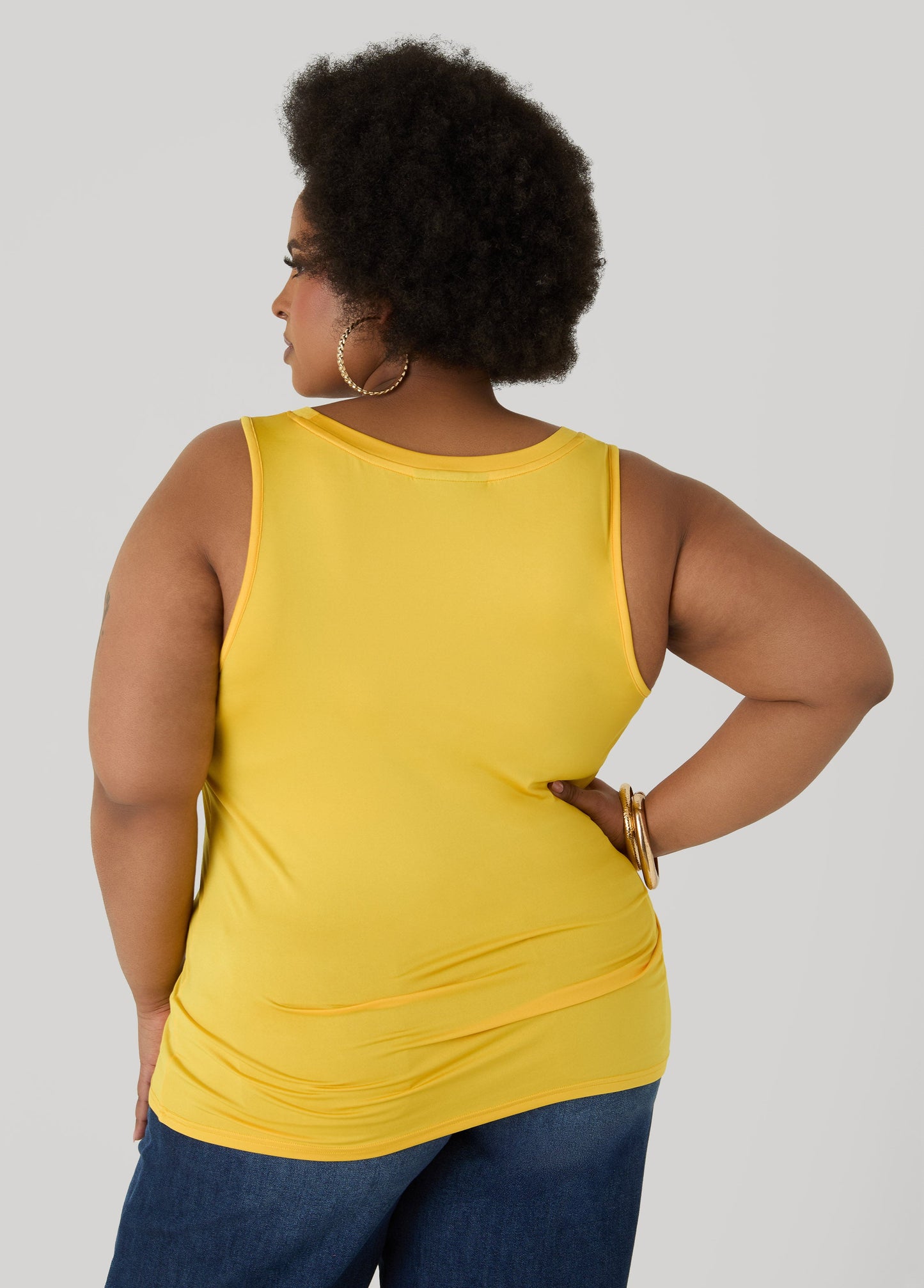 Ashley Stewart Basic Knit Cami Calypso Coral