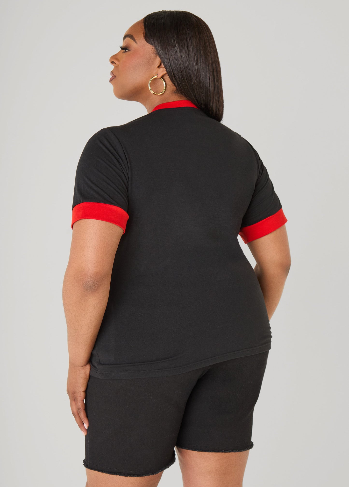 Ashley Stewart Juneteenth 1865 Crystal Tee Black