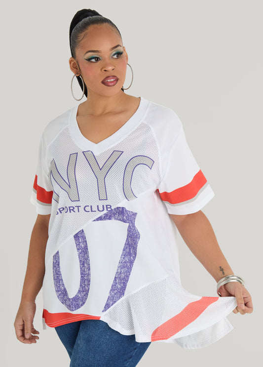 Ashley Stewart NYC Patchwork Jersey Orange