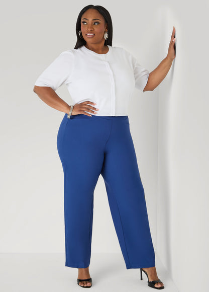 Ashley Stewart Cropped Knit Cardigan White