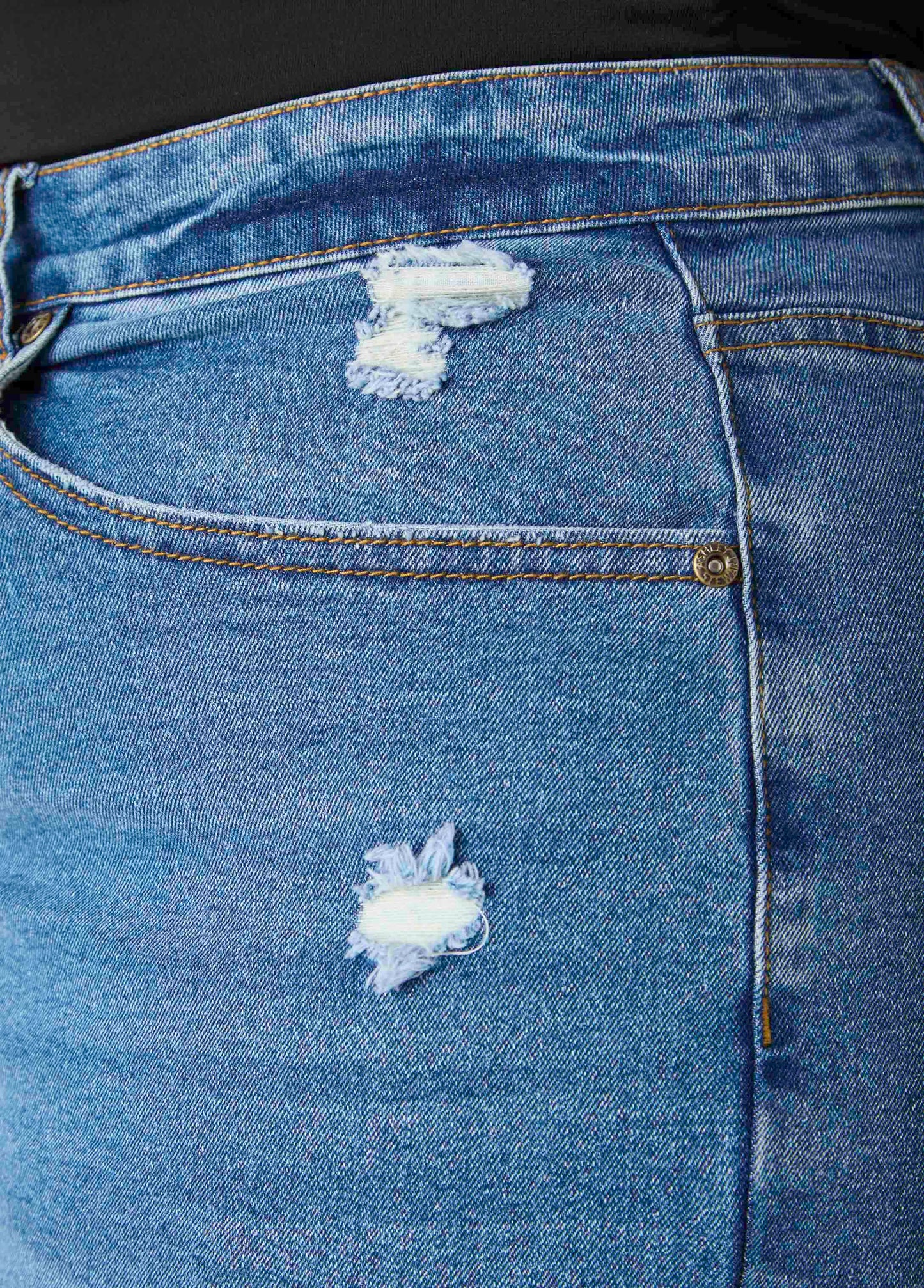 Ashley Stewart Fearless Distressed Denim Shorts White