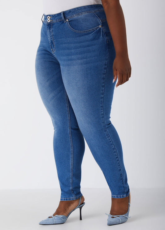 Ashley Stewart Plus Size High Rise Skinny Jeans Shaping Stretchy Skinny Jeans Lt Sky Blue