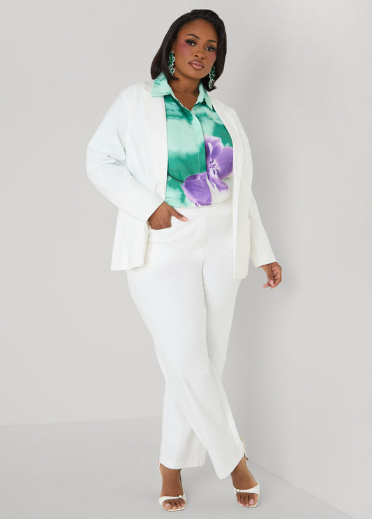 Ashley Stewart Millennium Straight Leg Trouser White