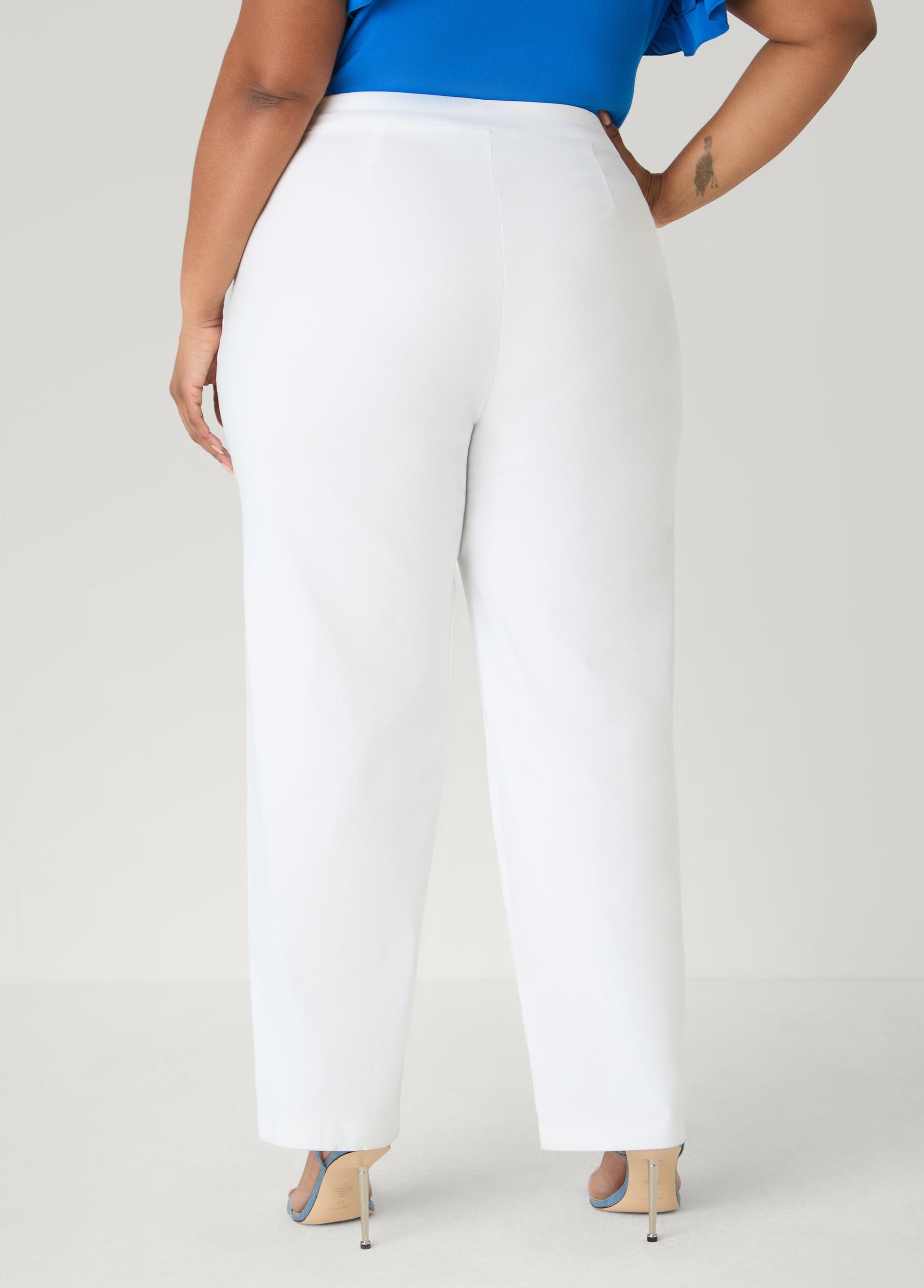 Ashley Stewart Millennium Straight Leg Trouser White