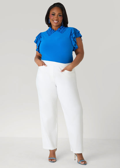 Ashley Stewart Millennium Straight Leg Trouser White