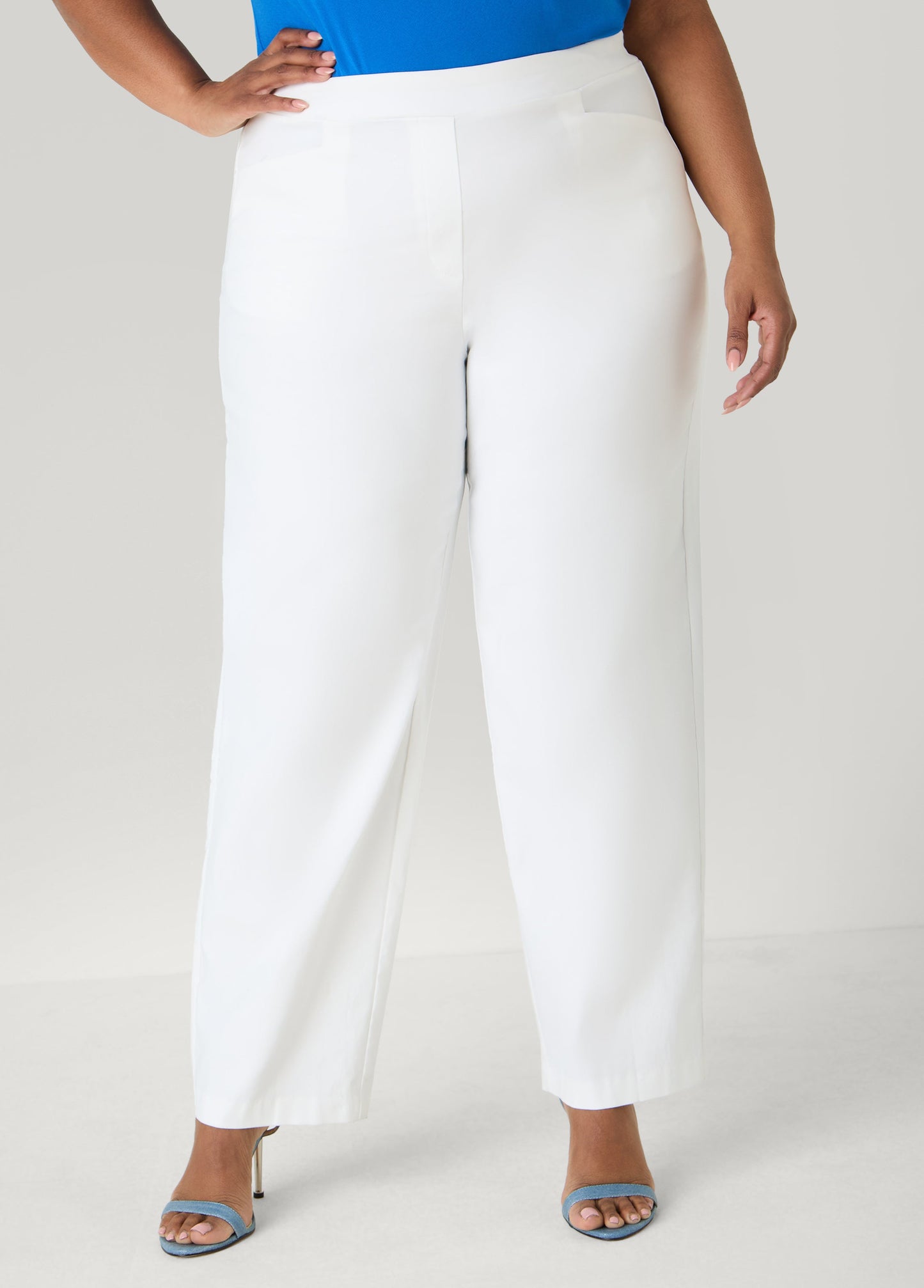 Ashley Stewart Millennium Straight Leg Trouser White