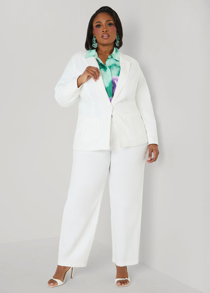 Ashley Stewart Millennium Straight Leg Trouser White