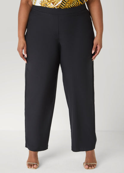 Ashley Stewart Millennium Tall Pull On Trousers Black