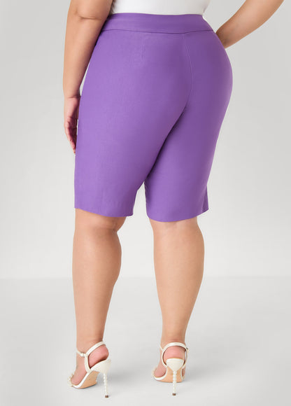 Ashley Stewart Millennium Pull On Bermuda Short Pansy