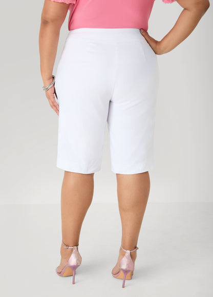 Ashley Stewart Millennium High Rise Bermuda Short White